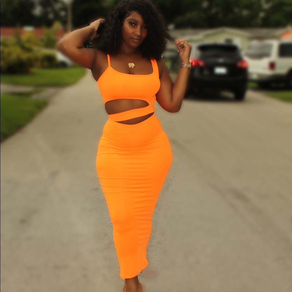 Crop Top Skirt Set
